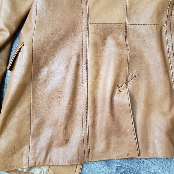 Vintage * Danier Leather * Cognac Jacket Sz S - Picture 11 of 13